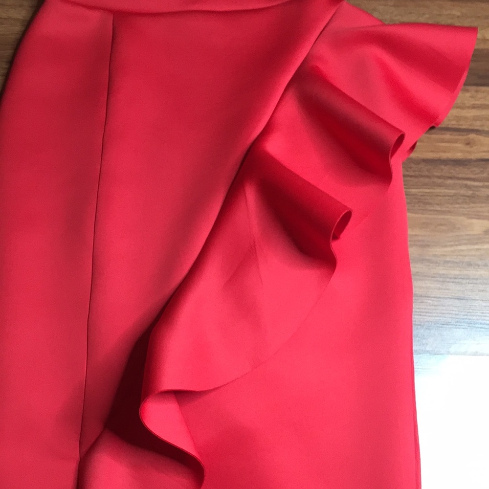 🔥 Red Ruffled Bandage Maxi Skirt - Picture 5 of 8